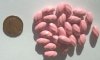 25 13mm Twisted Opaque Dark Pink Ovals